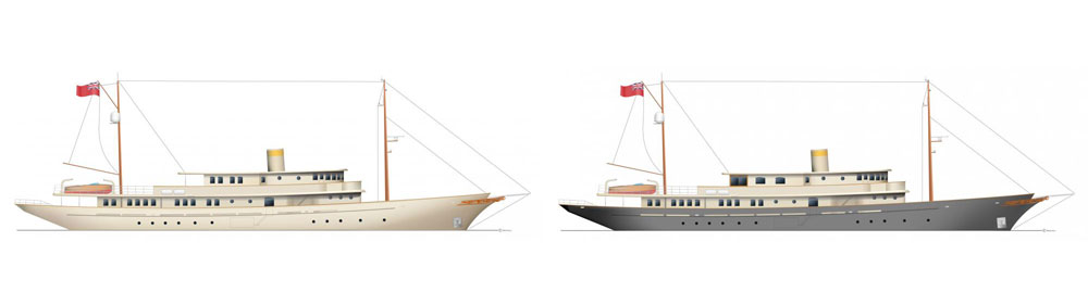 New Design 65m classic Motoryacht